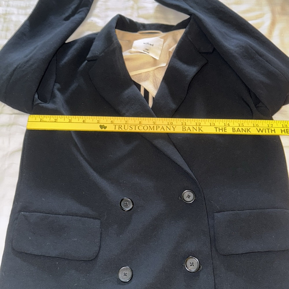 Wilfred navy double breasted blazer size xxs - Picture 12 of 15